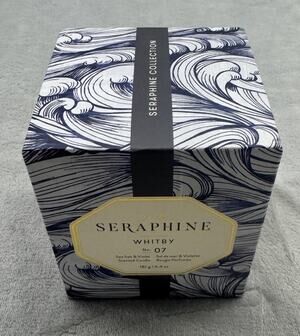 New Seraphine Laina Collection Candle Zoe No. 07 Sea Salt Violet Scent 6.4 Oz